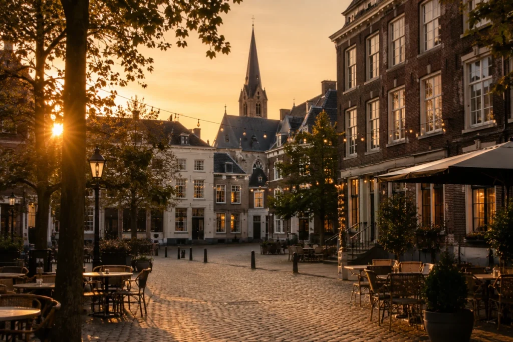 Historic square in Maastricht near the Vrijthof, setting for André Rieu's summer and winter concerts
